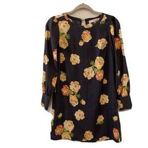 Ann Taylor LOFT Womens Size Petites XXSP Multicolor Floral Tunic Top Blouse